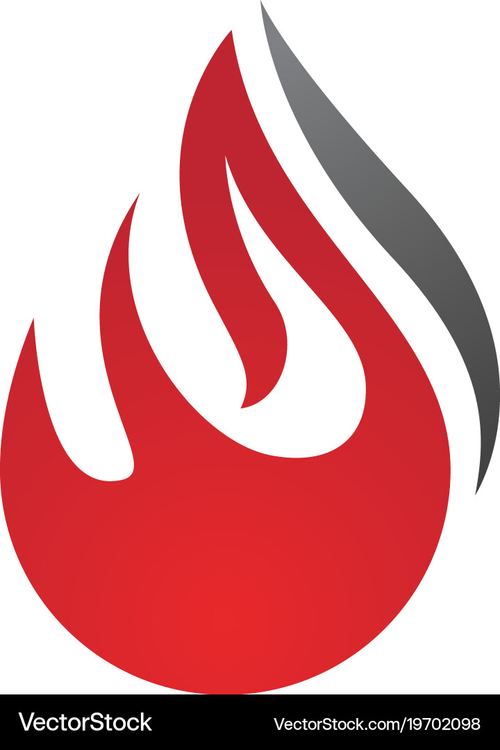 Fire flame logo template vector image