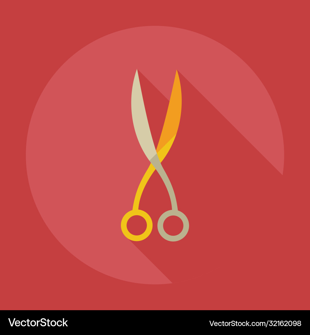 Flat modern design with shadow icons scissors Flat modern design with shadow icons scissors vector image