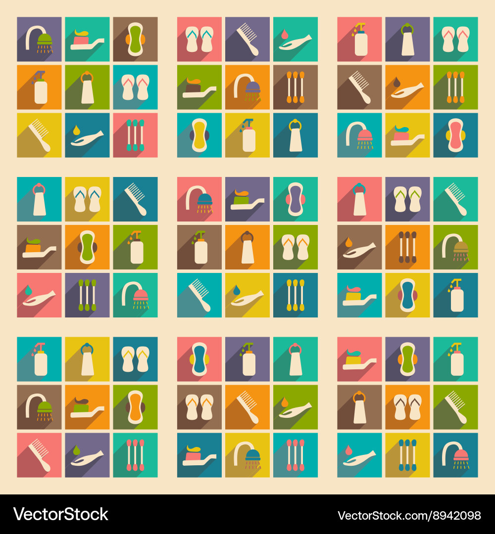 Flat with shadow concept and mobile application Vector Image