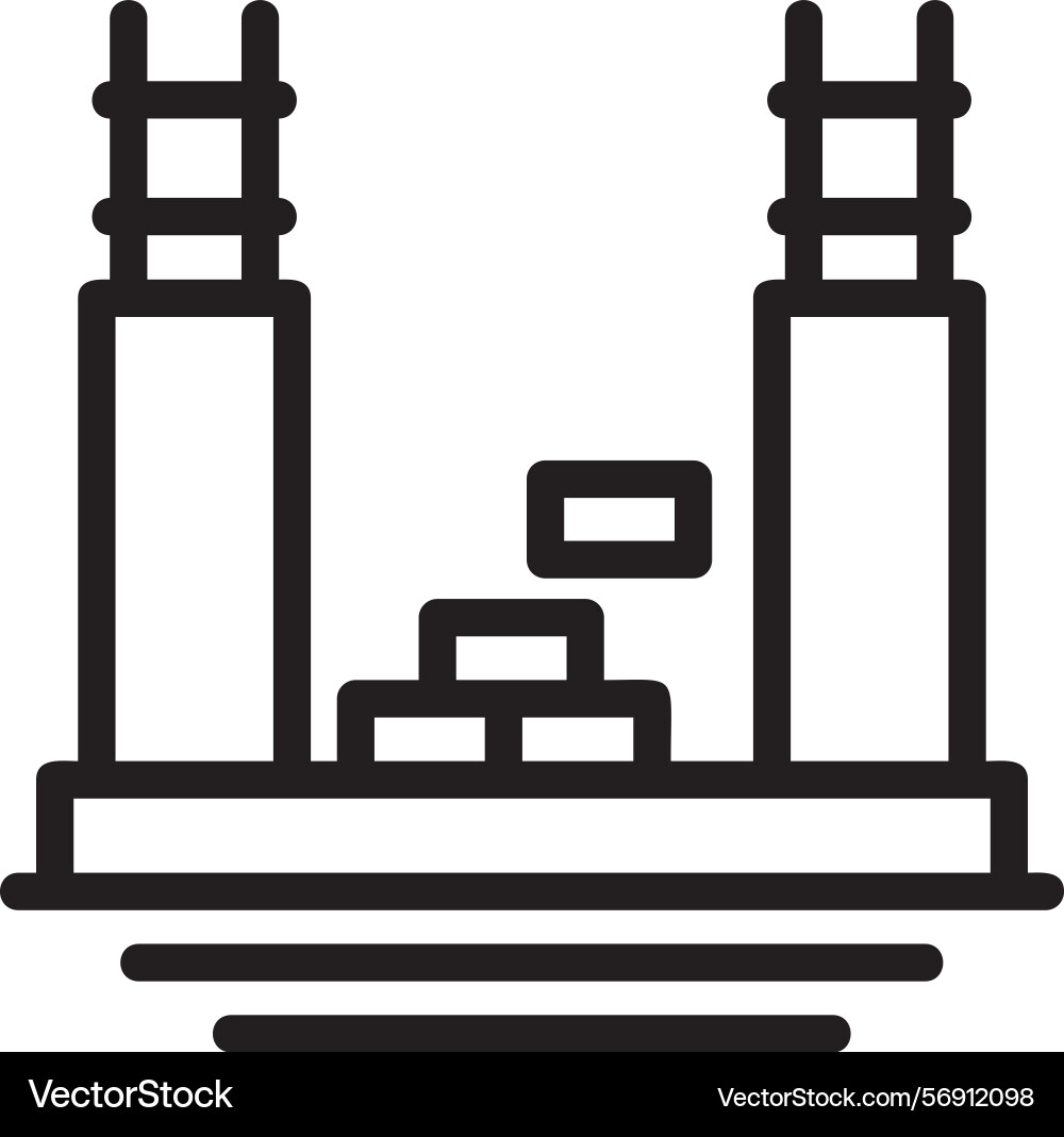 Foundation linear style icon design vector image