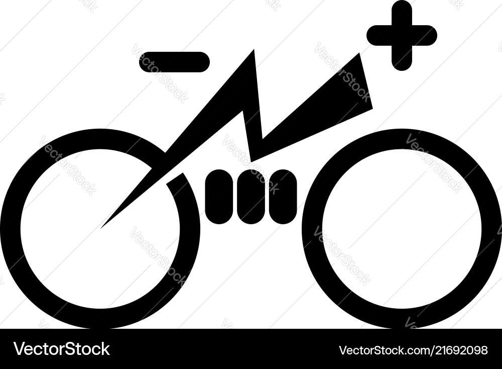 Isolated electric city bike symbol icon trekking Isolated electric city bike symbol icon trekking vector image