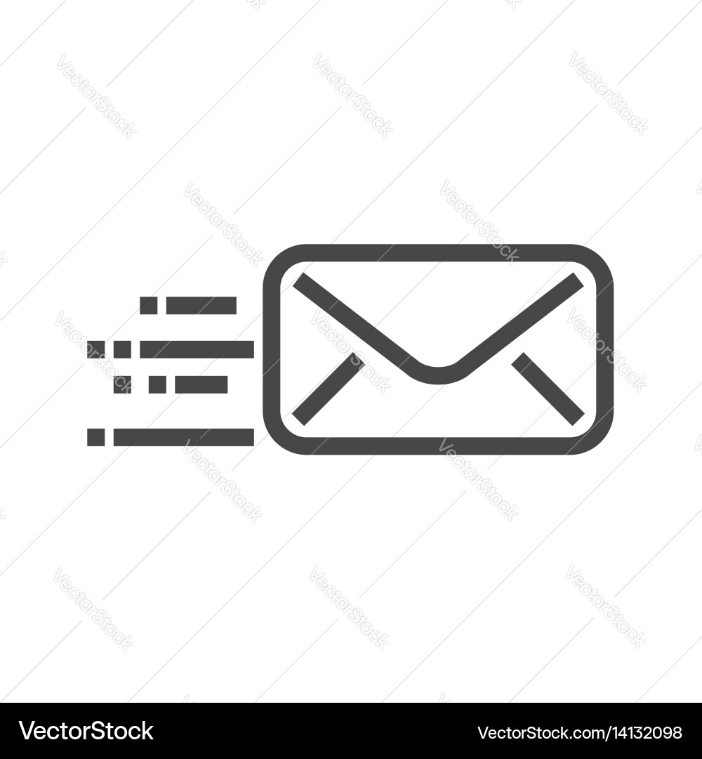 Mail Thin Line Icon - Sending Message vector image