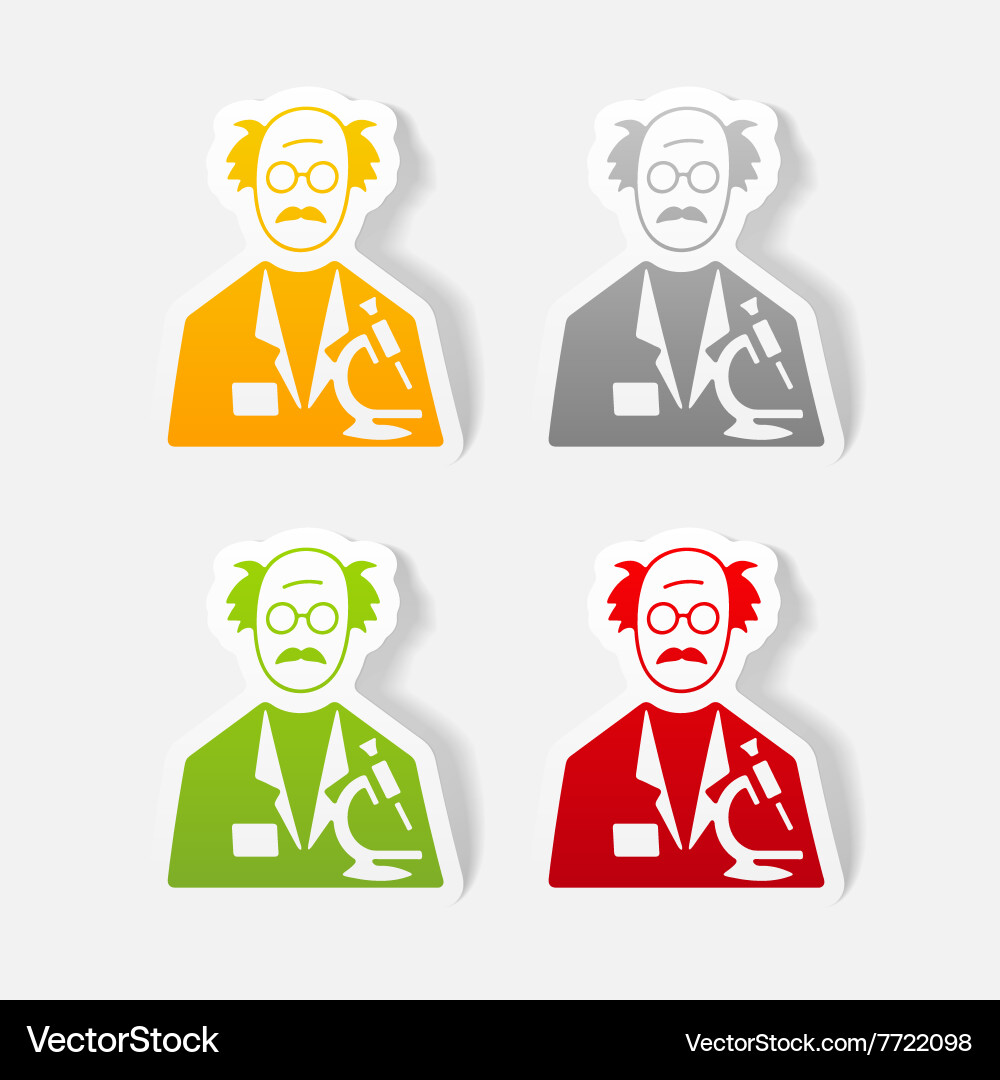Realistic design element scientist Vector Image