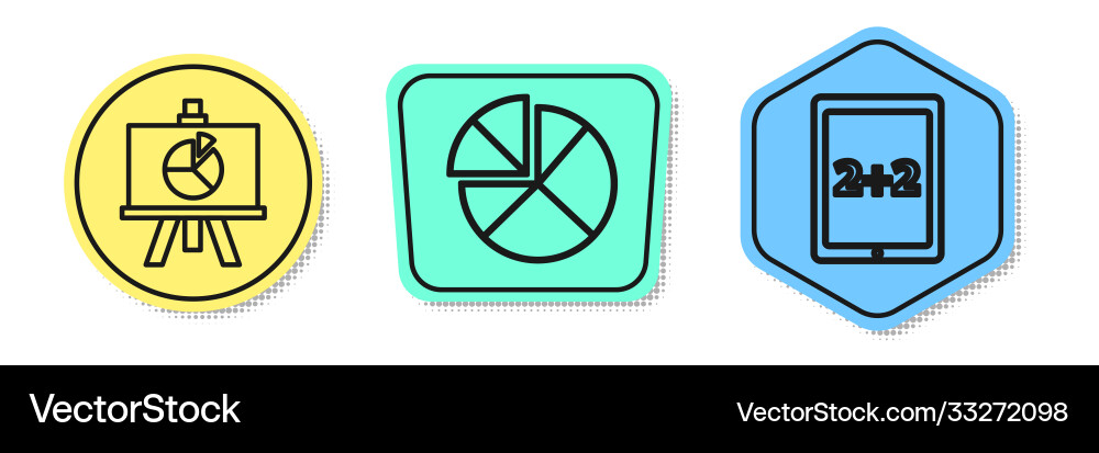 Set line xyz coordinate system abacus vector image