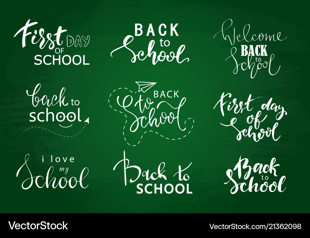 Set of welcome back to school labels Set of welcome back to school labels vector image