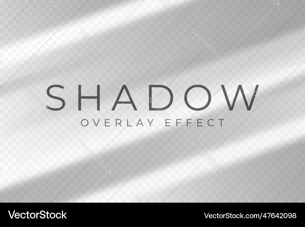 Shadow overlay effect transparent soft light Shadow overlay effect transparent soft light vector image