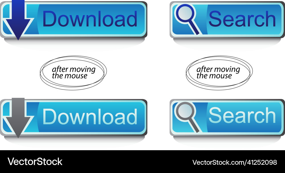 Web buttons download and search Web buttons download and search vector image