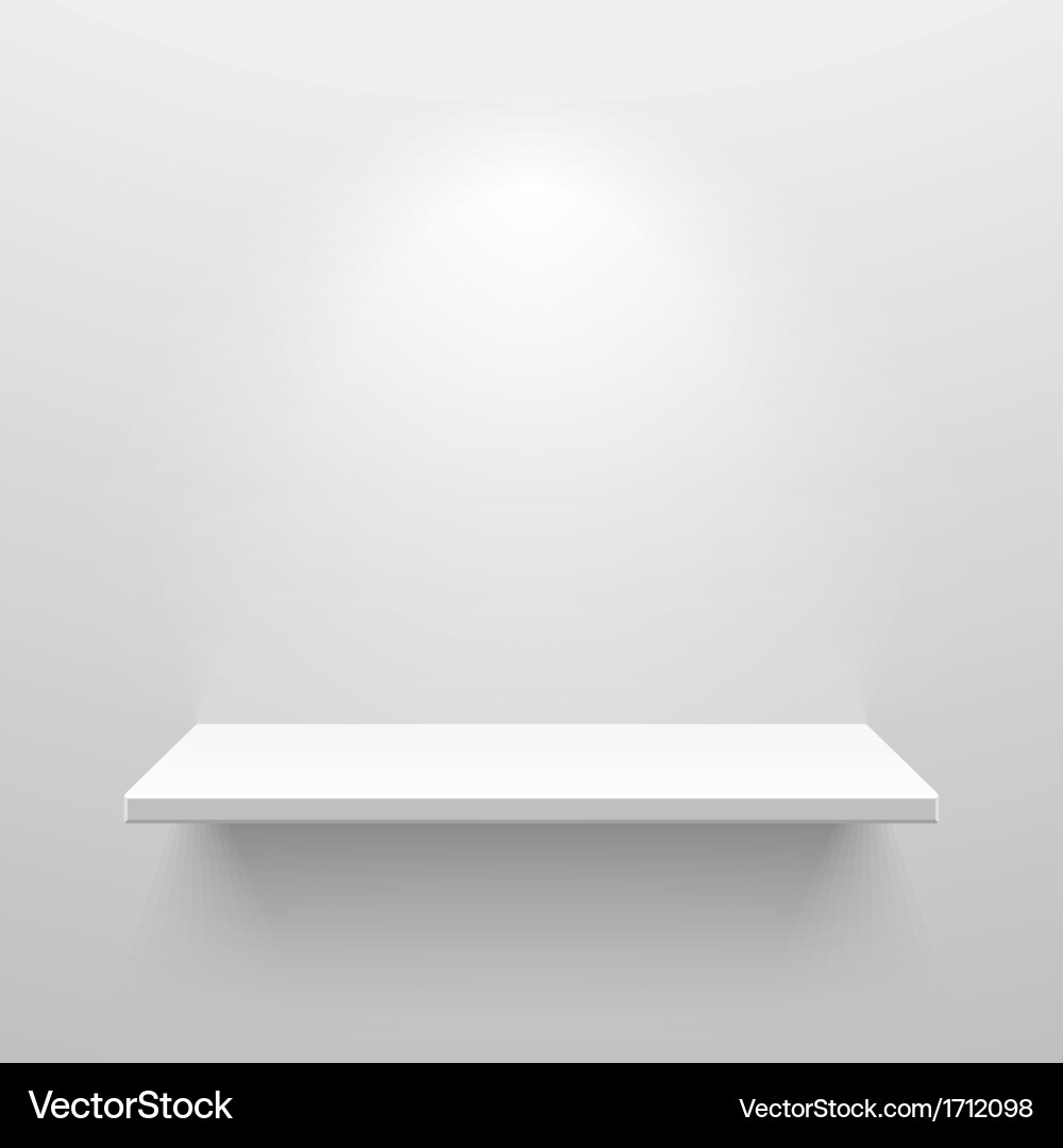 White Shelf for Display vector image
