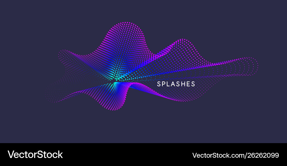 Abstract background with dynamic waves vector image