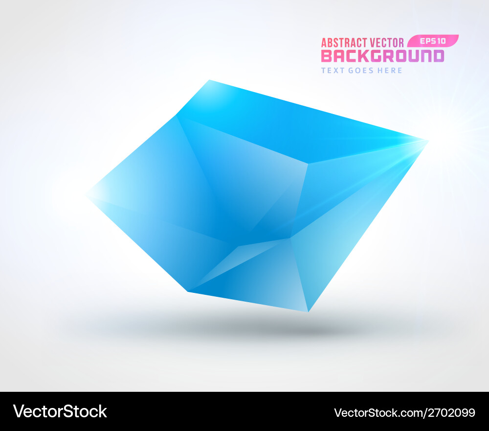 Abstract geometric 3d shape color background vector image