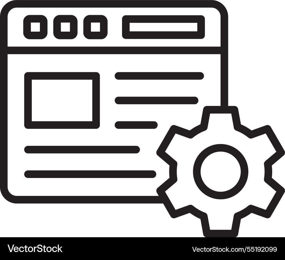 Browser line icon design Vector Image