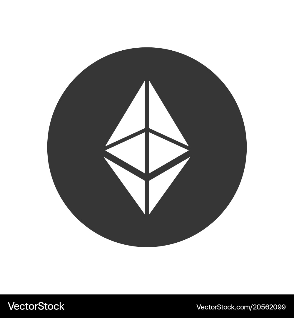 Ethereum Cryptocurrency Icon – Royalty-Free Vector | VectorStock