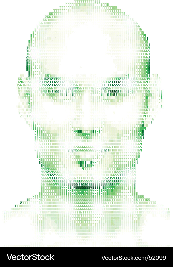 Face number Vector Image