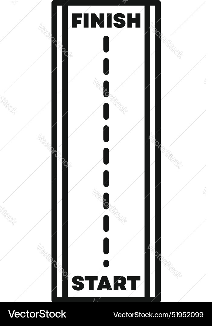 Finish line marking start and points Finish line marking start and points vector image