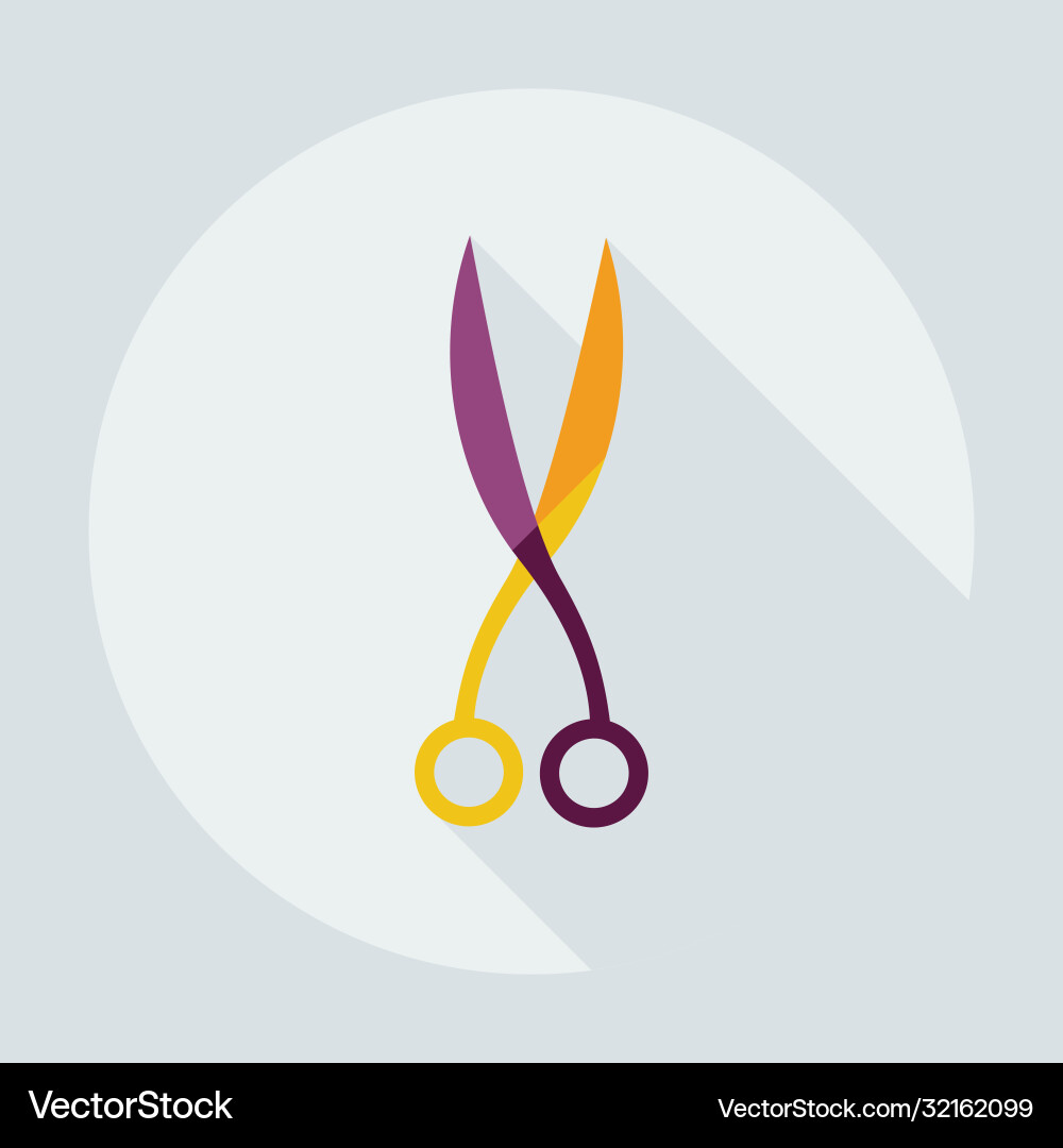 Flat modern design with shadow icons scissors Vector Image