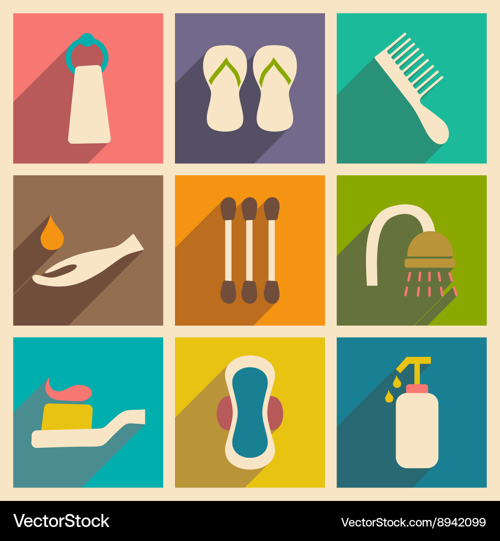 Flat with shadow concept and mobile application vector image