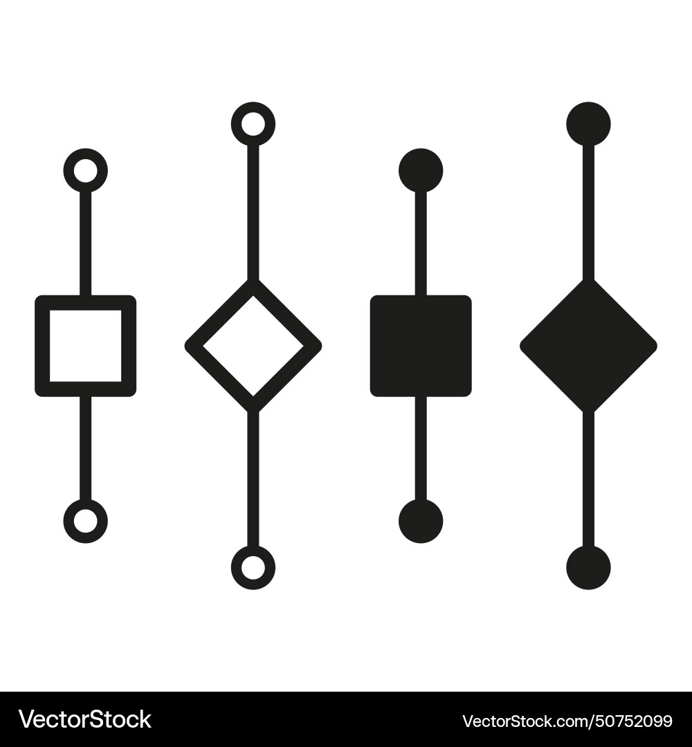 Geometric circuit icons connection and network Geometric circuit icons connection and network vector image