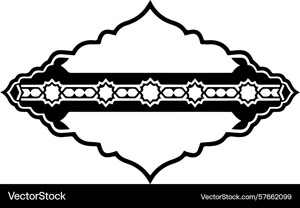 Geometric emblem frame with angular corners Vector Image