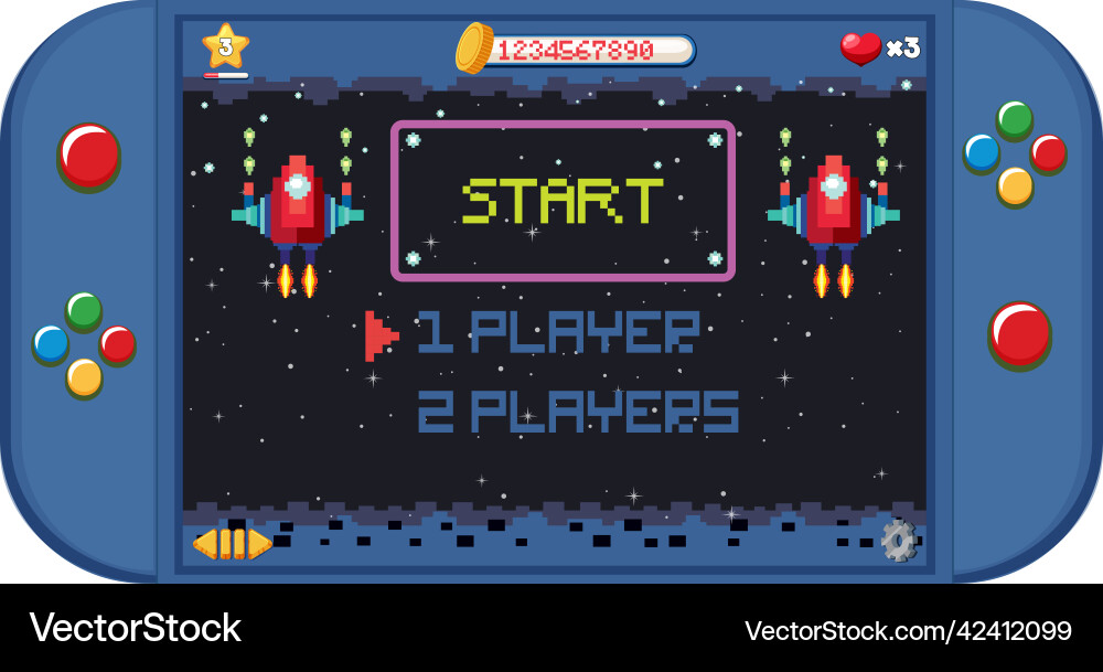 Handheld game console isolated Handheld game console isolated Vector Image