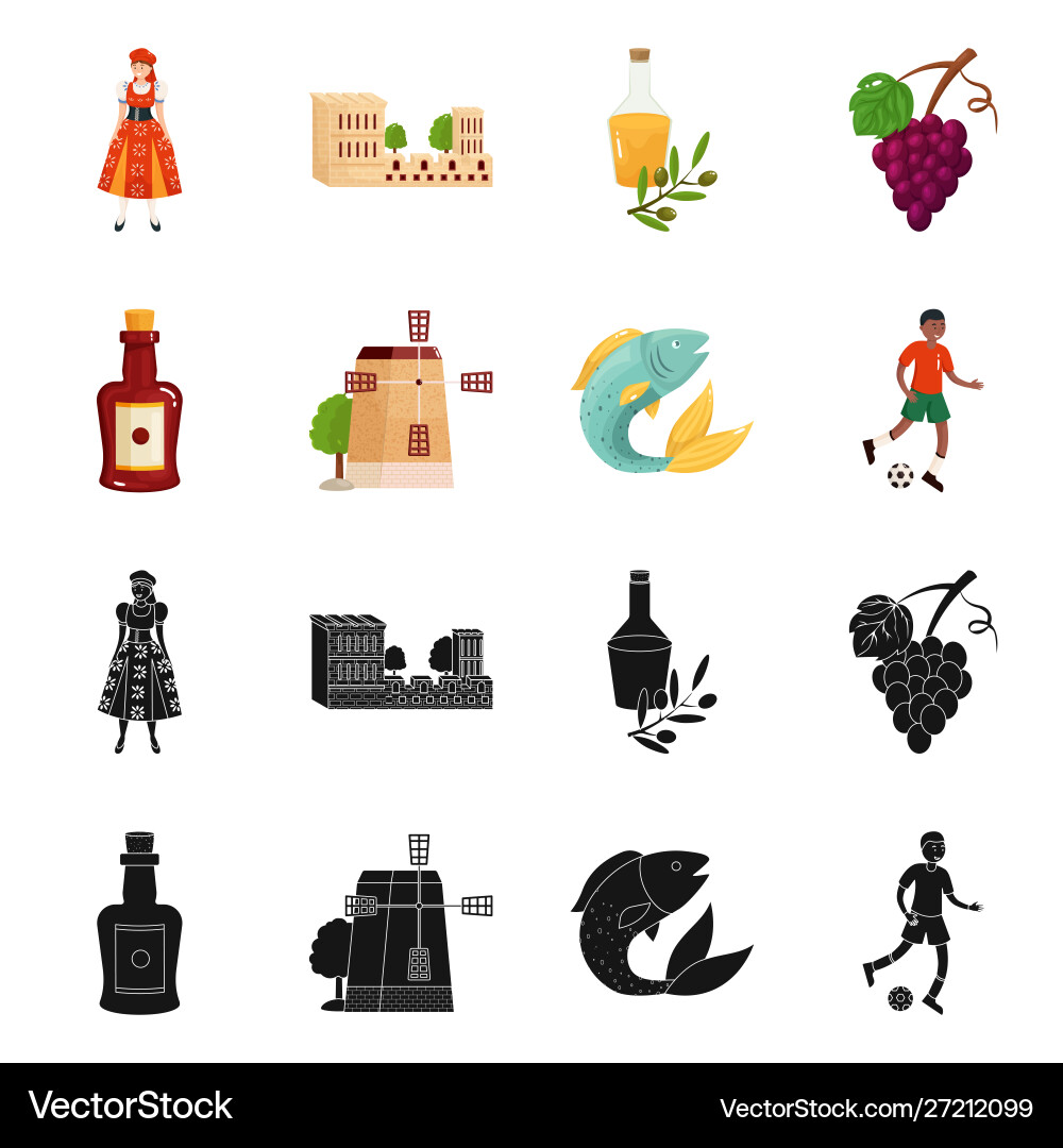 Isolated object and historic icon set Isolated object and historic icon set Vector Image