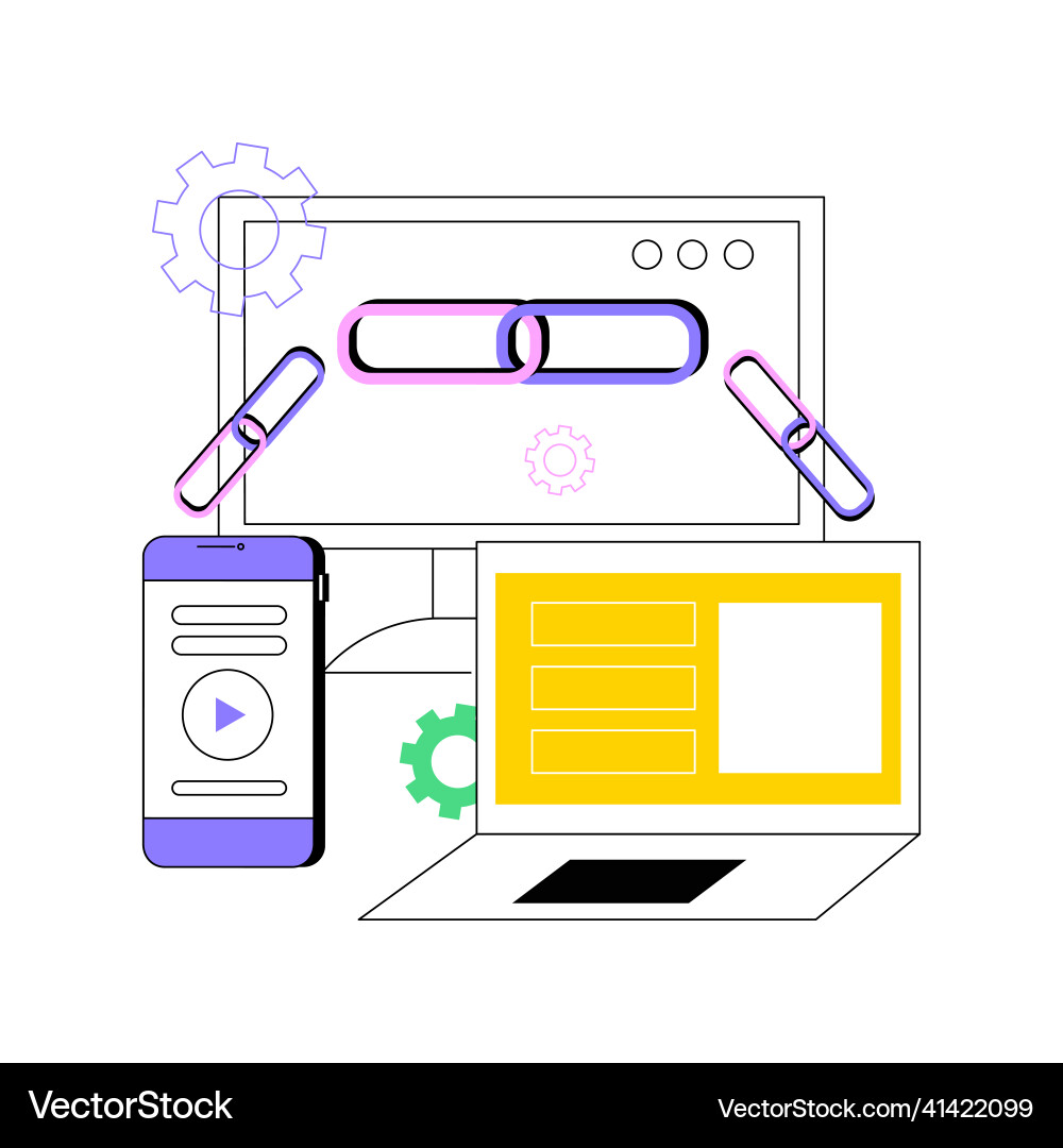 Link building abstract concept Link building abstract concept Vector Image