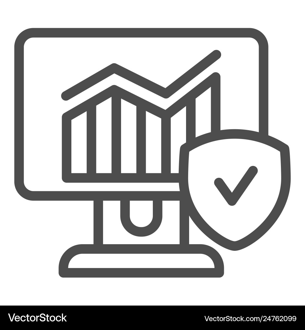 Monitor mit Graphen- und Checkmark-Zeilensymbol Monitor mit Graphen- und Checkmark-Zeilensymbol vektorbild