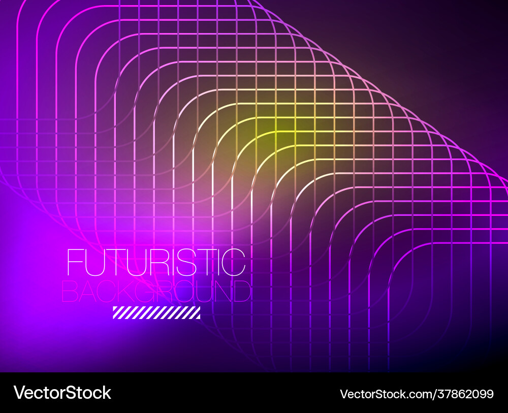 Neon color square shape lines abstract background Neon color square shape lines abstract background Vector Image