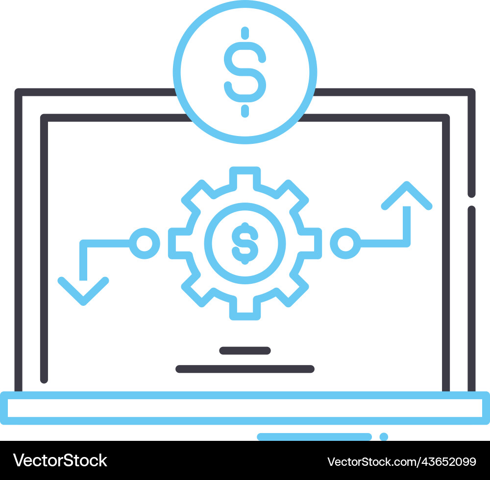 Optimization method line icon outline symbol Optimization method line icon outline symbol vector image