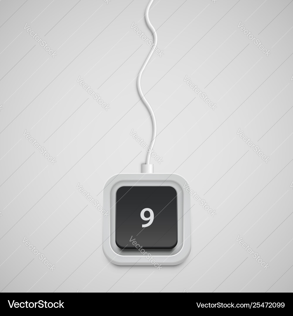 Simplified keyboard with one character only Simplified keyboard with one character only vector image