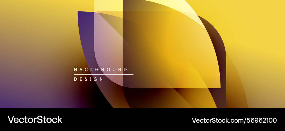 Abstract geometric shapes overlap creating vector image