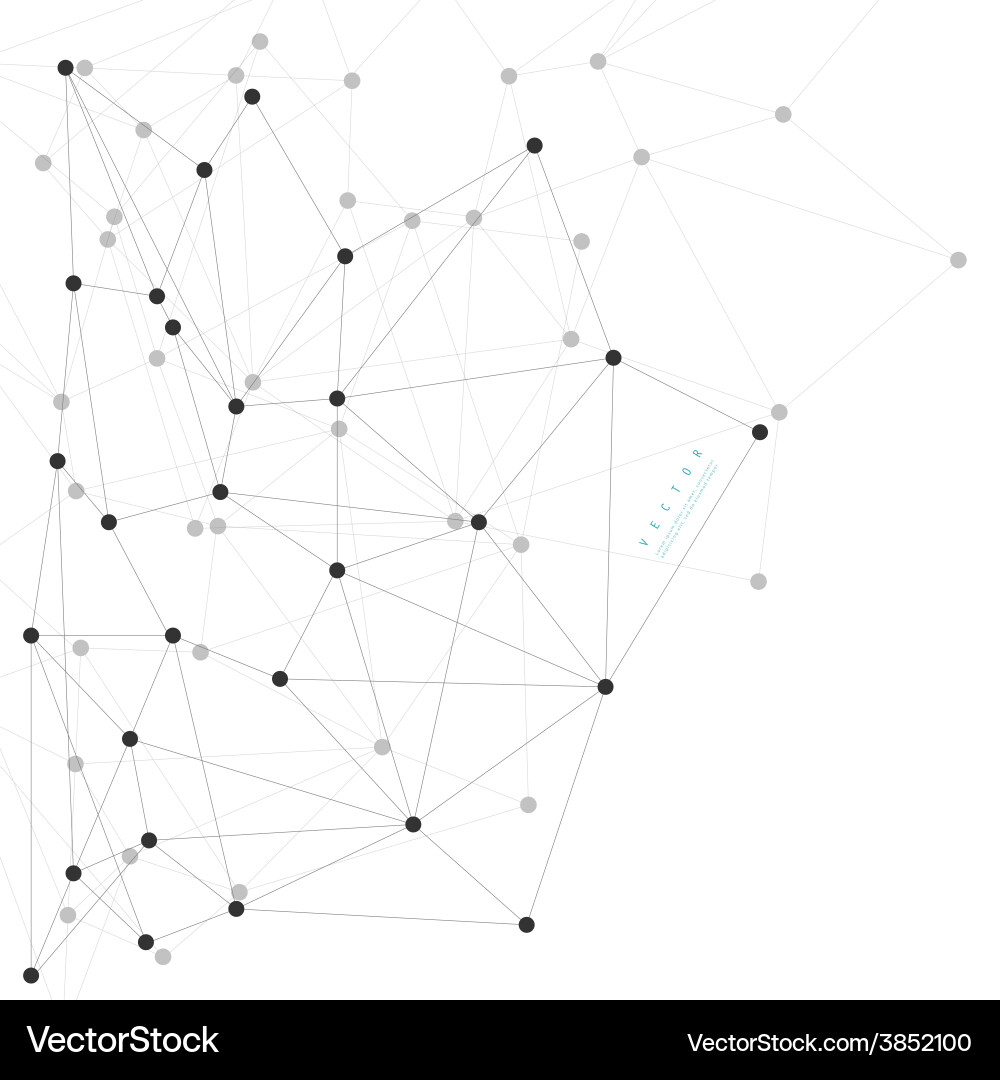 Abstract Network Polygon Background vector image