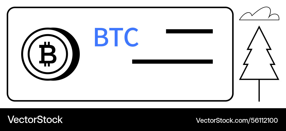 Bitcoin digital wallet with minimalist elements Bitcoin digital wallet with minimalist elements Vector Image