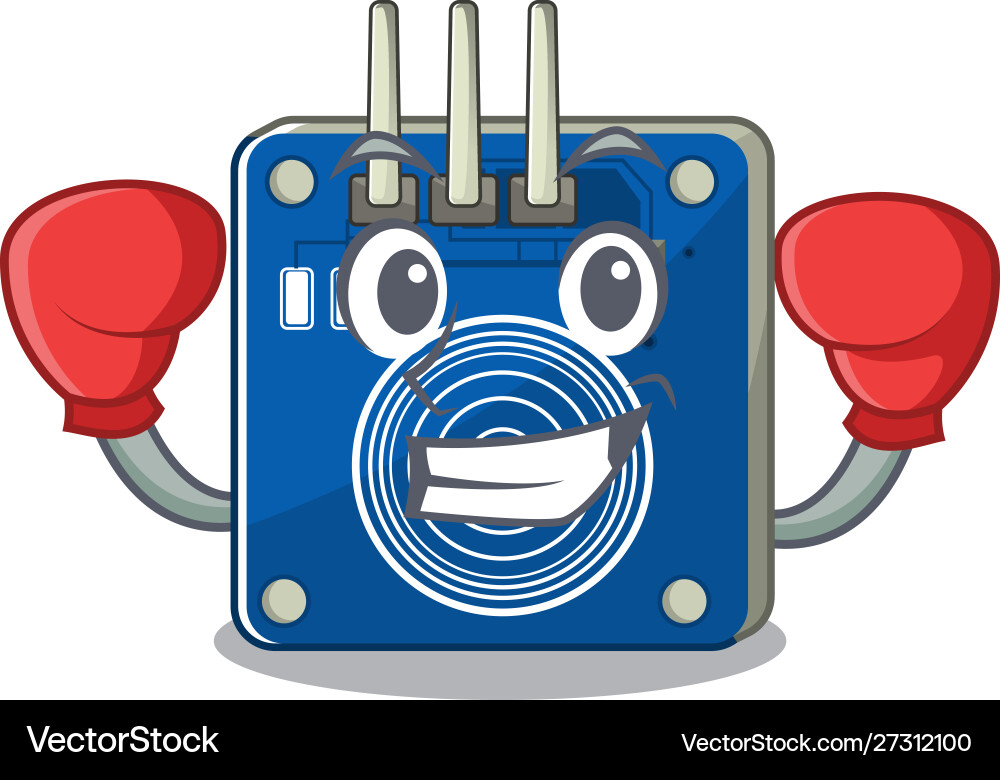 Boxing touch sensor isolated in character Vector Image