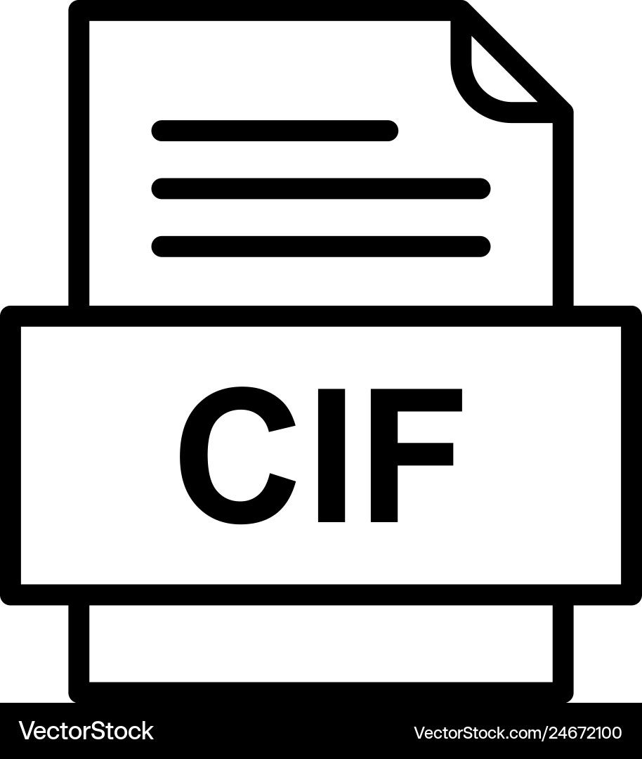 Cif file document icon Vector Image