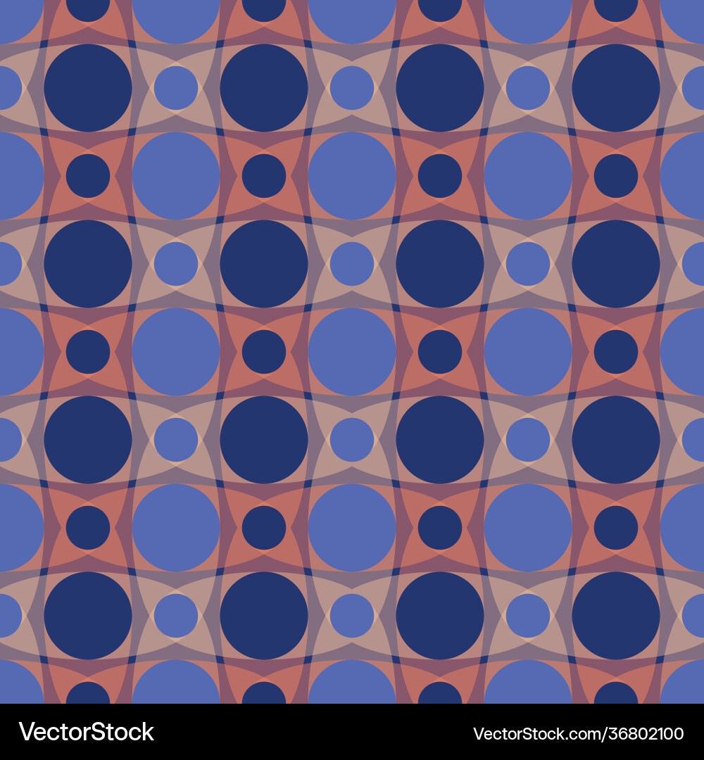 Colored circle two-layer seamless pattern Vector Image