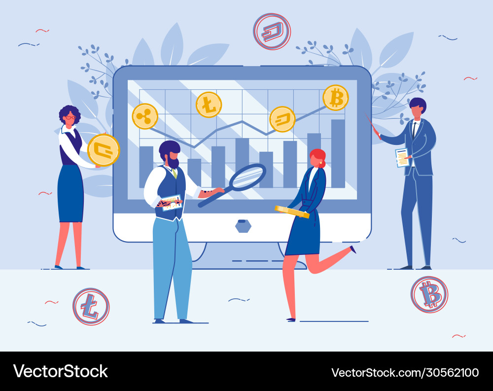 Controlling and analyzing crypto currency changes Controlling and analyzing crypto currency changes Vector Image