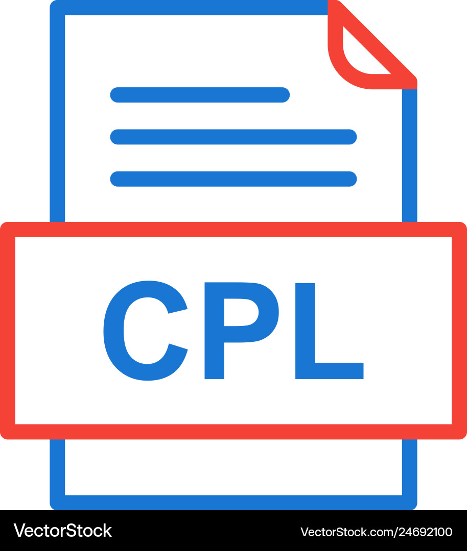 Cpl file document icon Vector Image
