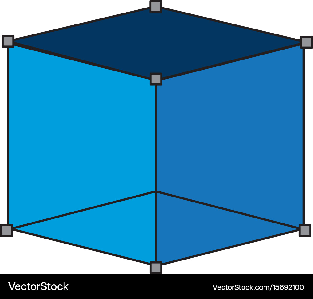 Cube 3d graphic design abstract perspective vector image