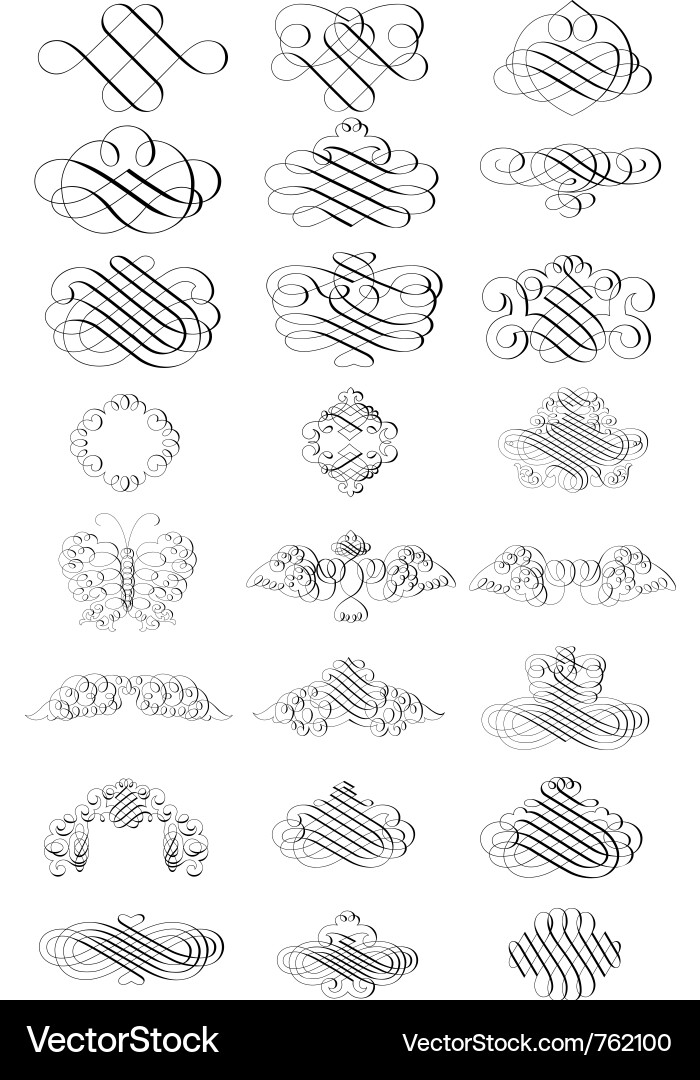 Decorative Scroll Borders Vector Image