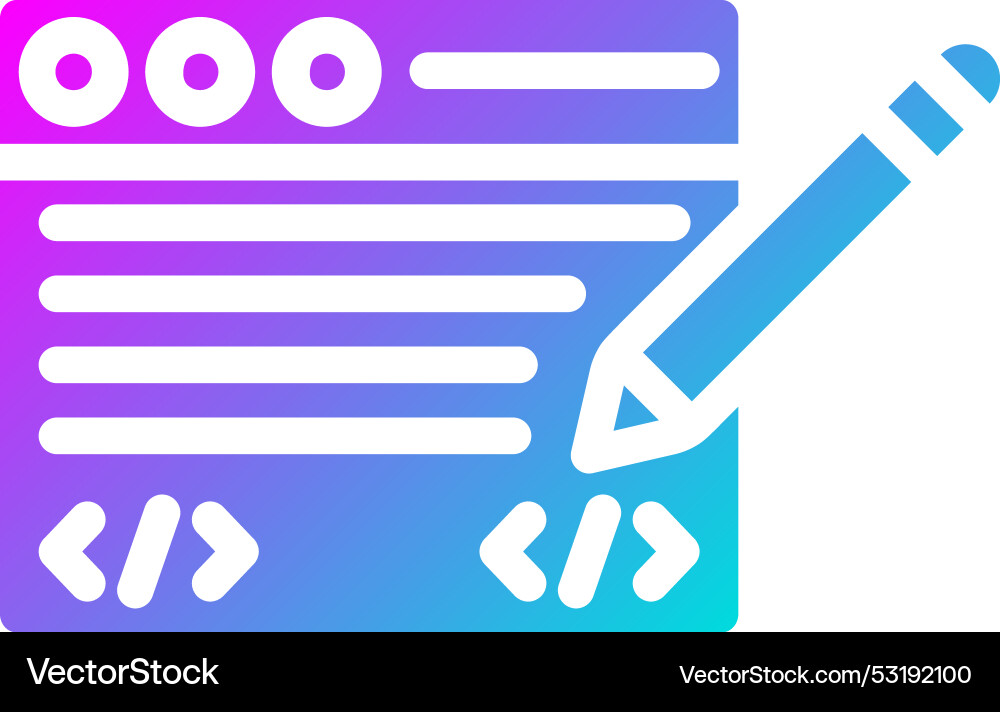 Edit code icon design vector image