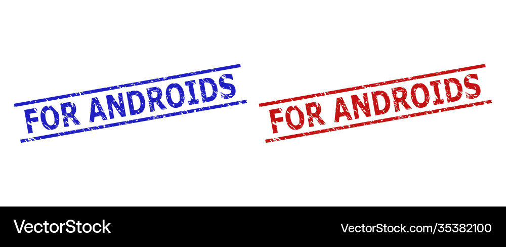 For androids watermarks with unclean texture Vector Image