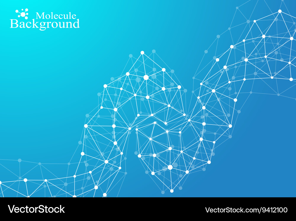 Geometric abstract background with connected line Vector Image