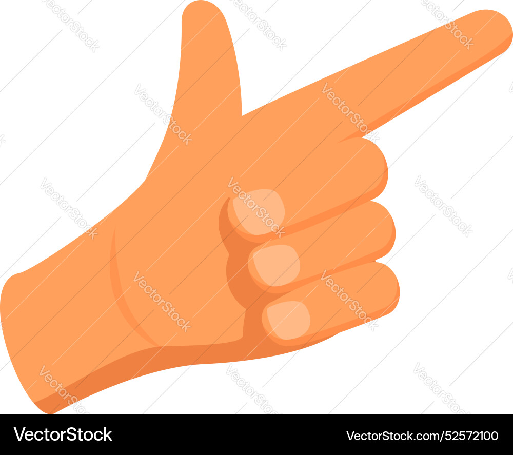 Human hand pointing with index finger gesture Human hand pointing with index finger gesture vector image