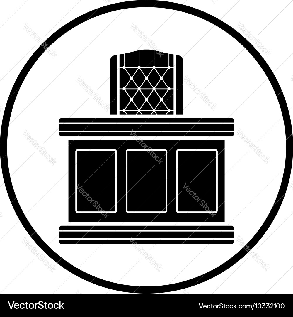 Judge table icon vector image