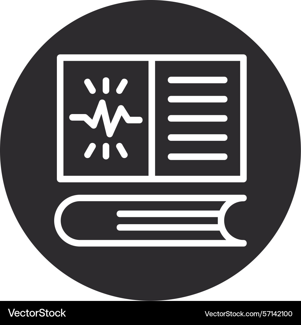 Learn spark inverted circle black vector image