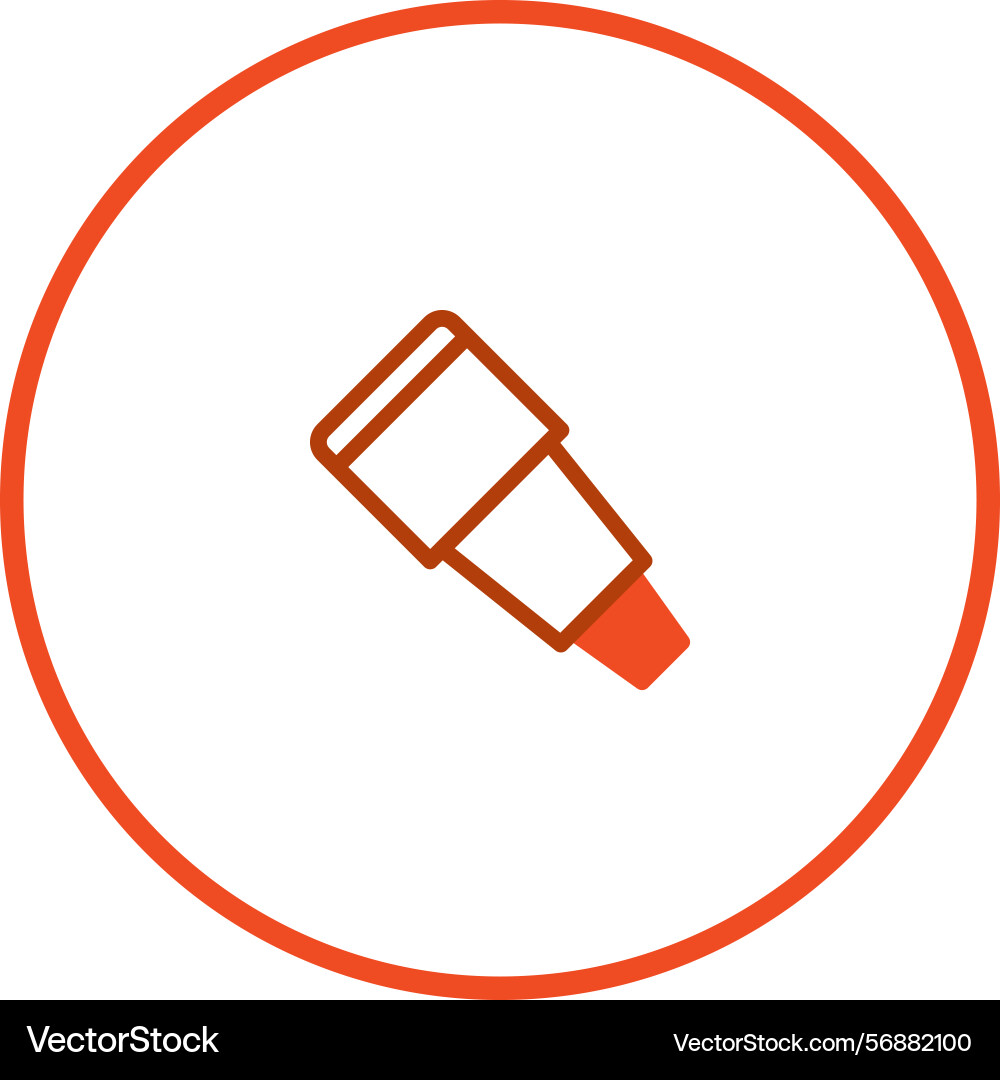 Minimalist telescope icon within circular frame Minimalist telescope icon within circular frame Vector Image
