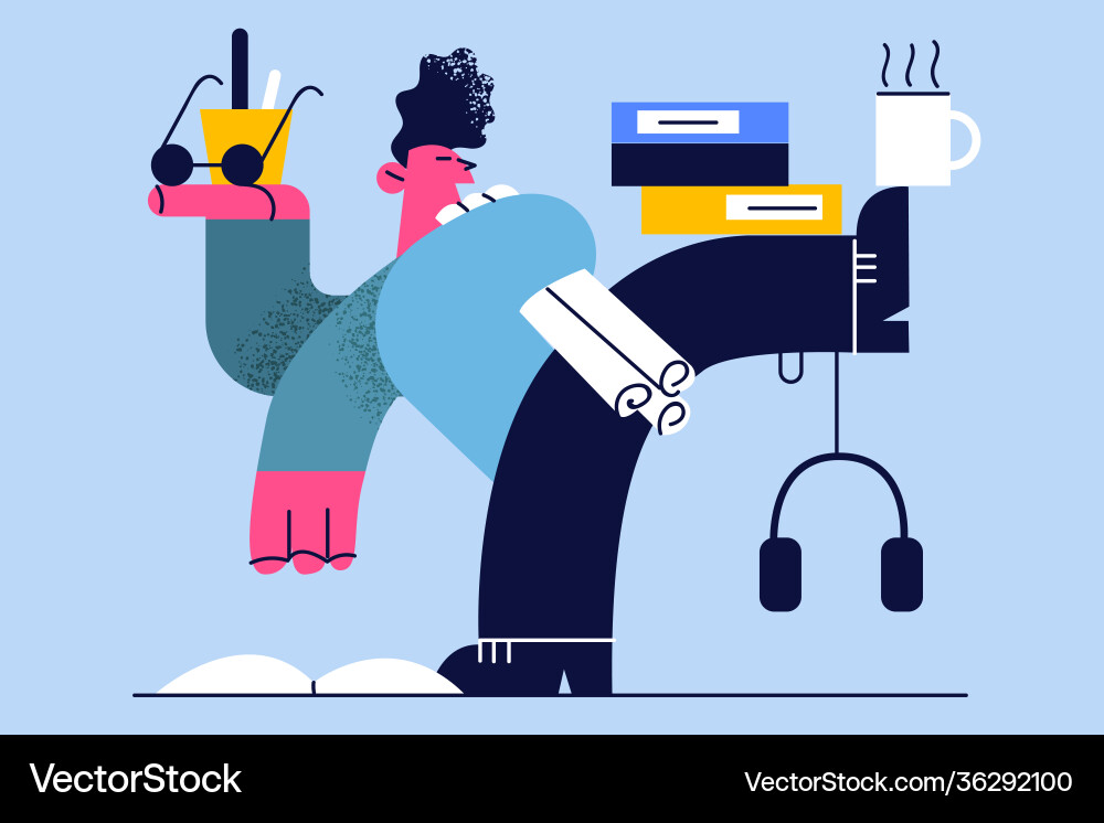 Multitask management balancing daily tasks Vector Image