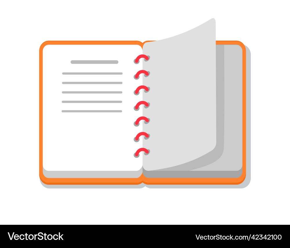 Notebook with binder rings Notebook with binder rings vector image