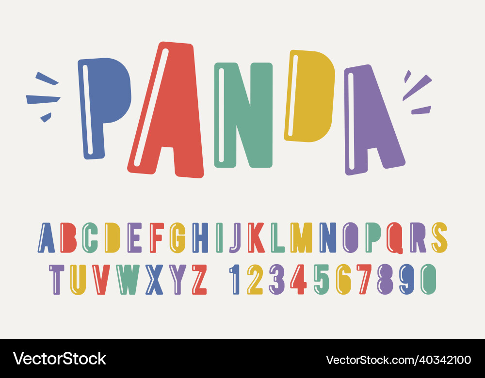 Playful Kids Font - Bright & Bold Vector Image