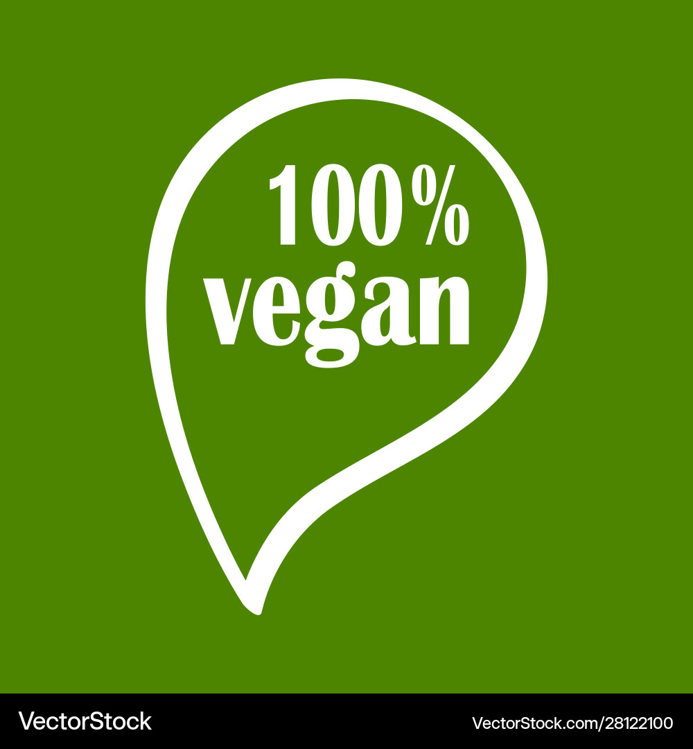 Pointer with text eco vegan linear chat Vector Image